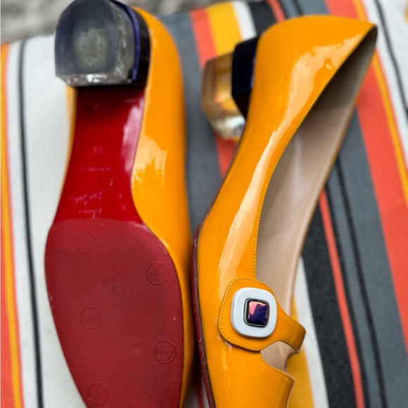 Louboutin yellow loafers, rare, unique model. Limited collection. Light wear. - Picture 4 of 8